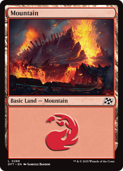 x4 Mountain DFT Aetherdrift MTG 286 BASIC LAND M/NM 4x - Image 1