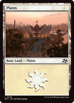 x4 Plains DFT Aetherdrift MTG 278 BASIC LAND M/NM 4x - Image 1