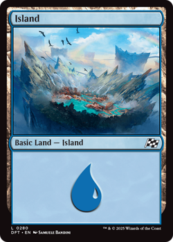 x4 Island DFT Aetherdrift MTG 280 BASIC LAND M/NM 4x - Image 1