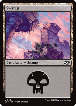x1 Swamp DFT Aetherdrift MTG 284 BASIC LAND M/NM 1x - Image 1