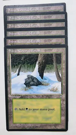 50 Ice Age Snow-Covered Lands Near Mint MTG Magic Island, Swamp, Plains, Forest - Image 3