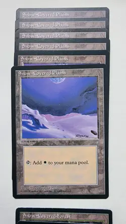50 Ice Age Snow-Covered Lands Near Mint MTG Magic Island, Swamp, Plains, Forest - Image 4