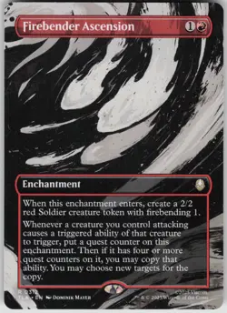 MTG Firebender Ascension Borderless Normal NM Avatar Last Airbender Magic 312 - Image 1