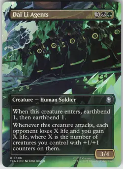 MTG Dai Li Agents Borderless Foil NM Avatar: The Last Airbender Magic 306 - Image 1