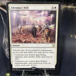 Magic the Gathering - Akroma's Will - Commander Legends - NM - 003 - Regular MTG - Image 1
