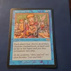 Wizards Magic: The Gathering Show and Tell Sorcery Rare Urza's Saga Blue 96 - Image 1