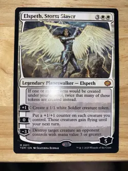 NM Elspeth, Storm Slayer Tarkir: Dragonstorm Regular Mythic Planeswalker 0011 - Image 1