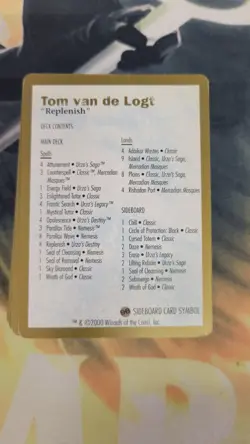 MTG World Championship Deck, 2000 Tom Van de Logt HP-LP - Image 3