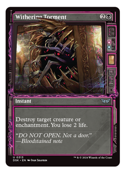 MTG - Showcase; Withering Torment - Uncommon Instant - Duskmourn (DSK) - M/NM - Image 1