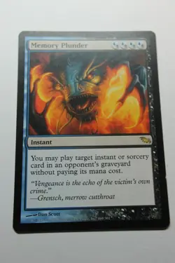 MTG Memory Plunder x1- -Shadowmoor-Lightly Played - Image 1