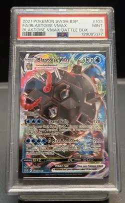 2021 Pokemon Blastoise VMAX -SWSH103 - Black Star Promo - PSA 9 Mint - Image 1