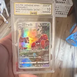 2022 Pokemon Japanese Dark Phantasma PARASECT 072/071 Secret Rare Holo AGS 10 - Image 1