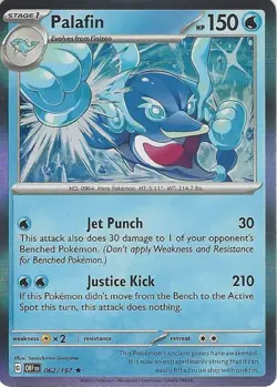 Palafin 062/197 Rare Holo Pokemon Scarlet & Violet Obsidian Flames - Image 1