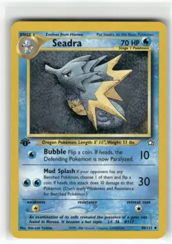 Seadra Neo Genesis Uncommon,1st Edition Pokemon Near Mint or Better - Image 1