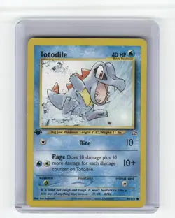 Totodile (80) Neo Genesis Common,1st Edition Pokemon Lightly played - Image 1