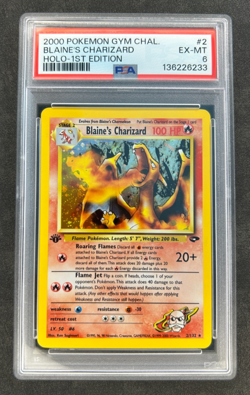 2000 Pokemon 1st Edition Blaine's Charizard Holo Foil Gym Challenge 4/102 PSA 6 - Image 1