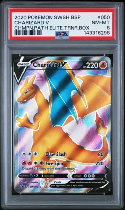 PSA 8 Charizard V 050 Chmpn.Path Elite Trnr.Box Pokemon 2020 Pokemon Promo - Image 1