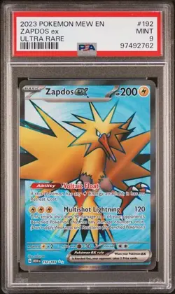 POKEMON 151 PSA MINT ZAPDOS EX FULL ART 192/165 ULTRA RARE - Image 1