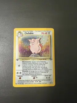 Pokemon Jungle 1st Edition Clefable Holo Rare 1/64 WOTC 1999 - Image 1