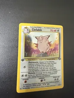 Pokemon Jungle 1st Edition Clefable Holo Rare 1/64 WOTC 1999 - Image 2