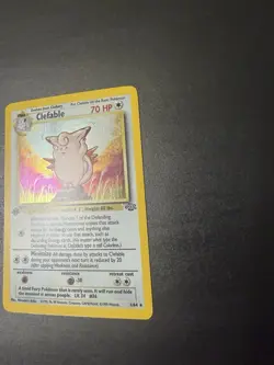 Pokemon Jungle 1st Edition Clefable Holo Rare 1/64 WOTC 1999 - Image 3