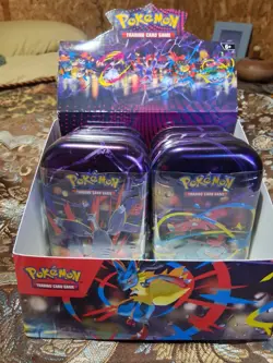 Pokemon TCG Mega Evolutions Mega Heroes (6 Sealed Mini Tins) With Display Box - Image 1