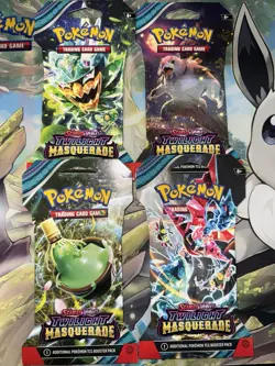 Pokemon TCG Twilight Masquerade Sleeved Booster Pack Art Set Factory Sealed Pack - Image 1