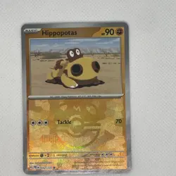 Pokemon Hippopotas Master Ball 052/131 Prismatic Evolutions #254 - Image 1