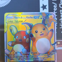 The Pokemon Company Raichu & Alolan Raichu GX TAG TEAM Full Art Ultra Rare Holo… - Image 1
