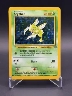 Pokemon TCG Scyther Jungle 10/64 Holo Unlimited Holo Rare LP - Image 1