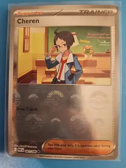 Pokemon TCG Cheren Poke Ball Reverse Holo Black Bolt White Flare 081/086 ENGLISH - Image 1