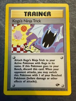 Kogas Ninja Trick 115/132 Gym Challenge Non Holo WotC Vintage Pokemon TCG MP - Image 1