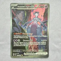Pokemon Team Rocket's Mewtwo EX Full Art Holo Special Illustration Rare 231/182 - Image 3