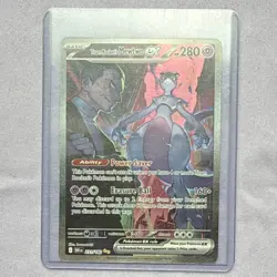 Pokemon Team Rocket's Mewtwo EX Full Art Holo Special Illustration Rare 231/182 - Image 4