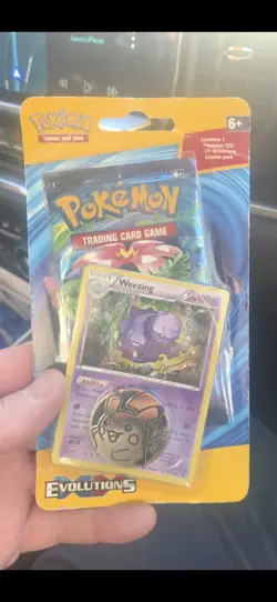 POKEMON XY EVOLUTIONS BLISTER BOOSTER PACK NEW WEEZING PROMO Storage Find - Image 1