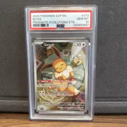 2025 POKEMON SVP PRISMATIC EVOLUTIONS ETB PROMO #173 EEVEE PSA 10 - Image 1