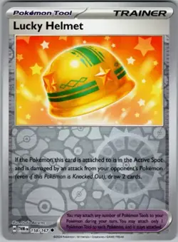 Pokemon - Lucky Helmet - 158/167 - Reverse Holo - Twilight Masquerade - NM/M - Image 1