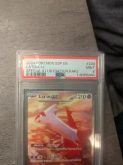 2024 Pokemon Surging Sparks Latias Ex Special Illustration Rare #239/191 PSA 9 - Image 3