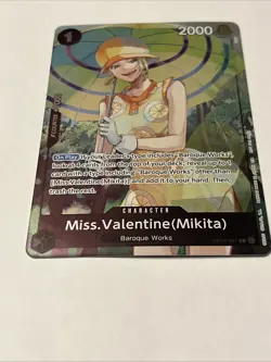 Miss.Valentine(Mikita) Rare (R) OP14-087 The Azure Sea's Seven Dash Pack - Image 3