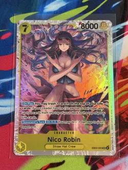 One Piece TCG Nico Robin ENGLISH EB03-055 HEROINES SR NM - Image 1