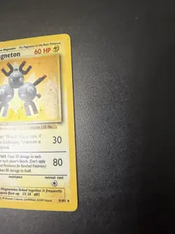 Pokemon TCG Magneton 9/102 Base Set Holo Rare Card WOTC - Image 3