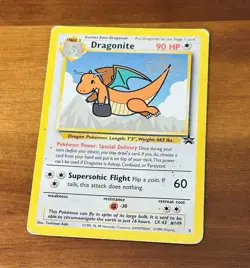 DRAGONITE #5 Black Star Promo WB The First Movie Rare WOTC Pokemon Card Damaged - Image 2