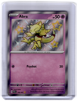 Abra 148/091 Paldean Fates Shiny Holo Rare Pokemon Card NM - Image 1
