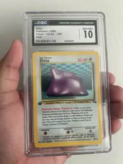 1999 Pokemon Card Fossil Set 1st Edition Ditto Holo Rare CGC 10 - Image 1