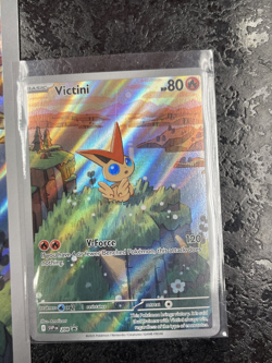 POKEMON VICTINI JUMBO OVERSIZED AND REGULAR CARD HP 80 208 HOLO (2 CARDS) - Image 2