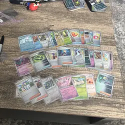 Lot of 47 Pokeball Pattern Pokemon Card prismatic black bolt white flare - Image 1
