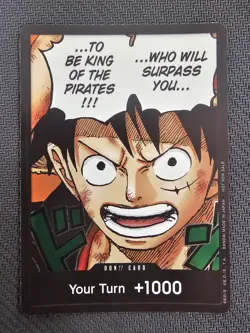 One Piece Card Game Luffy DON!! Promo FOIL 1st Anniversary Near Mint - Image 1