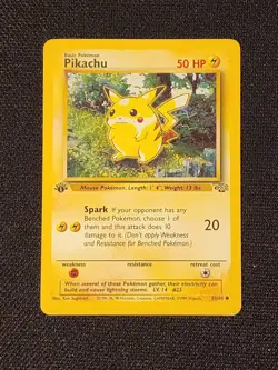 1999 Pokemon TCG Pikachu Card 60/64 Jungle 1st Edition Red Cheeks - SEE PICS! - Image 1