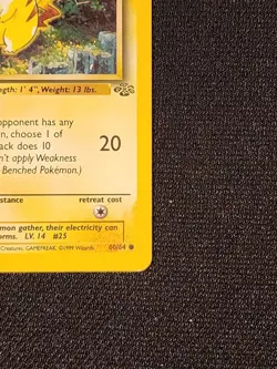 1999 Pokemon TCG Pikachu Card 60/64 Jungle 1st Edition Red Cheeks - SEE PICS! - Image 3