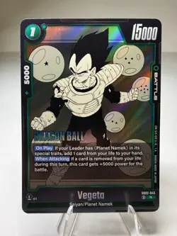 Vegeta SB02-045 Rare Foil Manga Booster 02 Dragon Ball Super Card Game | NM - Image 1